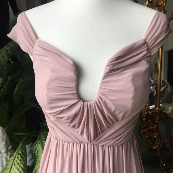 ASOS Wedding Ruched Bardot Maxi Bridesmaid Dress - Picture 5 of 8